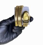 Montre De Luxe BVLGARI Pour Femme - Acier Inoxydable De Qualité Supérieure - Résistante à L’eau - Gold – Image 2