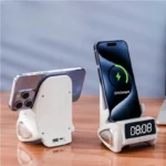 Haut-parleur Multifonctionnelle - Chargeur Sans Fil - Réveil - Bluetooth - Capteur - Support de Téléphone