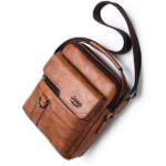 Sac en Cuir Pour Hommes - Luxueux et à La Mode - Multi-Poches - Beige – Image 8