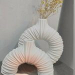 Lot De 2 Vases Décoratifs en Céramique - Rond mat – Image 4