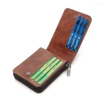 Portefeuille Avec Porte carte en Cuir Pour Homme - Qualité Supérieure - Design Élégant à Deux Volets - Avec Porte-Monnaie Intérieur - Porte-Cartes - Fermeture Éclair – Image 5