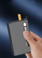 Étui à Cigarettes en Métal Pour 10 Cigarettes - Automatique Incassable - Avec 2 Briquets - Rechargeables - Résistant à L’eau – Image 11