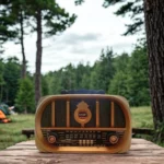 Radio Avec Baffle De Taille Moyenne -  Design Classique En Bois - Rechargeable - Bandes FM/AM - Modèle BUFFER® NS6687 – Image 5