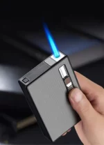 Étui à Cigarettes en Métal Pour 10 Cigarettes - Automatique Incassable - Avec 2 Briquets - Rechargeables - Résistant à L’eau – Image 10