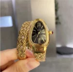 Montre De Luxe BVLGARI Pour Femme - Acier Inoxydable De Qualité Supérieure - Résistante à L’eau - Gold – Image 4