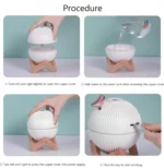 Lampe Lune Avec Humidificateur D'Air Oiseau  - Diffuseur de Parfum - Brumisateur USB – Image 6