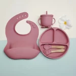 Set Repas Bébé en Silicone 6 Pièces – Sécurisé et Antidérapant – Image 4