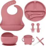 Set Repas Bébé en Silicone 6 Pièces – Sécurisé et Antidérapant – Image 6