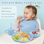 Set Repas Bébé en Silicone 6 Pièces – Sécurisé et Antidérapant – Image 7
