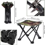 Pack 2 - Camping Randonnée - 1 Chapeau Camouflage Anti UV + 1 Chaise Pliante + 1 Panneau Solaire Portable + Cadeau [Lampe De Poche Rechargeable Ultra Puissante] – Image 7