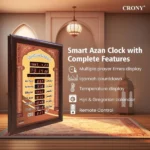CRONY AZ5035-6 Horloge Murale Azan Islamique Analogique – 35 cm – Image 3