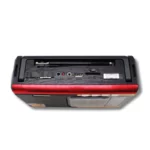 Radio Bluetooth Avec Montre  Rechargeable POWTECH - Compatible Avec La Lecture MP3 Et La Radio FM - Rouge – Image 5