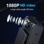 Nouvelle Caméra Haute Définition 1080P Avec Réduction Du Bruit -  Enregistreur Vidéo Portable - Objectif Rotatif À 180° - Vision Nocturne - Enregistrement Vidéo Et Audio – Image 4