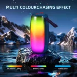 Baffle Sans Fil Étanche Avec Éclairage LED RGB - Bluetooth -  Basses Actives TWS - Son Haute Fidélité - Idéale Pour Écouter De La Musique En Extérieur - Radio FM – Image 7