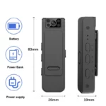 Nouvelle Caméra Haute Définition 1080P Avec Réduction Du Bruit -  Enregistreur Vidéo Portable - Objectif Rotatif À 180° - Vision Nocturne - Enregistrement Vidéo Et Audio – Image 10