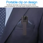 Nouvelle Caméra Haute Définition 1080P Avec Réduction Du Bruit -  Enregistreur Vidéo Portable - Objectif Rotatif À 180° - Vision Nocturne - Enregistrement Vidéo Et Audio – Image 6