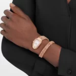 Montre De Luxe BVLGARI Pour Femme - Acier Inoxydable De Qualité Supérieure - Résistante à L’eau - Gold – Image 4