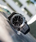 Montre Bulgari De Luxe - Boîtier En Acier - Bracelet En Cuir D'alligator - Résistante À L'eau - Noir – Image 6