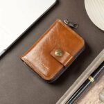 Portefeuille En Cuir Double D’inspiration Vintage Avec Plusieurs Emplacements Pour Cartes – Image 7