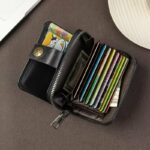 Portefeuille En Cuir Double D’inspiration Vintage Avec Plusieurs Emplacements Pour Cartes – Image 4