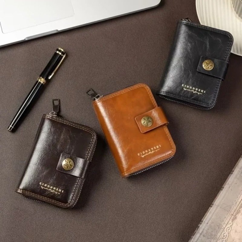 2026/05/1000144367.jpg Portefeuille En Cuir Double D’inspiration Vintage Avec Plusieurs Emplacements Pour Cartes – Image 1