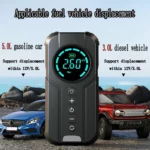 Démarreur De Voiture Portable Avec Compresseur D'air - Capacité De 10 000 BTU - Multifonctionnel – Image 2