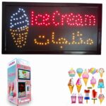 Enseigne Néon LED – Pour Magasins Et Glaces – 25 × 50 CM