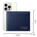 Portefeuille Homme À Deux Volets – Motif Fibre De Xarbone – Emplacements Pour Cartes Et Porte-monnaie – Image 2