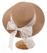 Chapeau D’été Élégant Pour Femme – Pliable – Couleur kaki – Taille unique – Image 3