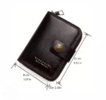 Portefeuille En Cuir Double D’inspiration Vintage Avec Plusieurs Emplacements Pour Cartes – Marron – Image 9