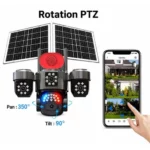 Caméra De Sécurité Extérieure PTZ 4G/LTE à Double Objectif – 8 MP UHD – Zoom 10x – Panneau Solaire 10 W – Avec Alarme – Image 4