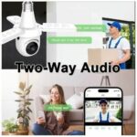 Caméra De Surveillance IP Sans Fil Lumineuse - Wi-Fi - Angle De Vision À 360° - Suivi Automatique - Résistante À L'eau – Image 7