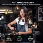 Microphone Cravate Sans Fil 3 En 1 F11-2 Pour IPhone Et Android – Réduction Du Bruit – Image 4