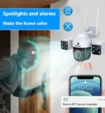 Caméra De Surveillance Intelligente OSQD – Carte SIM 4G – Détection De Mouvement – 128 Go – Monocanal – Image 10