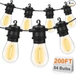 Guirlande Lumineuse LED Extérieure De 61 Mètres – Étanche Et Résistante Aux Rayures