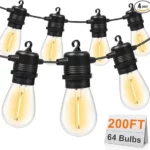 Guirlande Lumineuse LED Extérieure De 61 Mètres – Étanche Et Résistante Aux Rayures