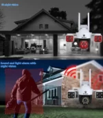 Caméra De Surveillance Intelligente OSQD – Carte SIM 4G – Détection De Mouvement – 128 Go – Monocanal – Image 3