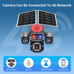 Caméra De Sécurité Extérieure PTZ 4G/LTE à Double Objectif – 8 MP UHD – Zoom 10x – Panneau Solaire 10 W – Avec Alarme – Image 5