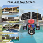 Caméra De Sécurité Extérieure PTZ 4G/LTE à Double Objectif – 8 MP UHD – Zoom 10x – Panneau Solaire 10 W – Avec Alarme – Image 7