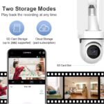 Caméra De Surveillance IP Sans Fil Lumineuse - Wi-Fi - Angle De Vision À 360° - Suivi Automatique - Résistante À L'eau – Image 9