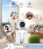 Caméra De Surveillance IP Sans Fil Lumineuse - Wi-Fi - Angle De Vision À 360° - Suivi Automatique - Résistante À L'eau – Image 10