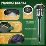 Lampe Solaire de Jardin 3-en-1 – Étanche – Capteur de lumière – Image 2