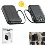 Batterie Externe Solaire 4 en 1 – 10000 MAh – 2 Torche