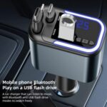 Chargeur De Voiture 5 En 1 – 120 W – Adaptateur à Câble Rétractable – Affichage Numérique LED – Image 3