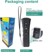 Nouvel Appareil De Dressage Canin – Dispositif Anti-Aboiements À Ultrasons – Lumière LED et 3 Modes – Silencieux – Image 6