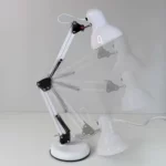 Lampe De Bureau Style Vintage – Blanc Flexo À Charnières – Corps et Tête Articulés – W-F000025 – Image 8