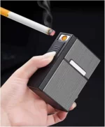 Étui À cigarettes 2 en 1 Avec Briquet USB – Pouvant Contenir 20 Cigarettes De Taille Standard – Image 2