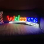 Enseigne Lumineuse LED « Welcome » Avec Éclairage Coloré – Décoration De Magasin Moderne – Image 6
