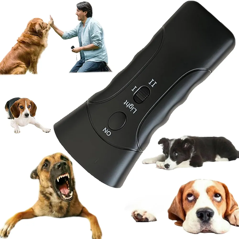 61U-OZBd6aL._AC_UF1000,1000_QL80_FMwebp_ Nouvel Appareil De Dressage Canin – Dispositif Anti-Aboiements À Ultrasons – Lumière LED et 3 Modes – Silencieux – Image 1