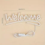 Enseigne Lumineuse LED « Welcome » Avec Éclairage Coloré – Décoration De Magasin Moderne – Image 10